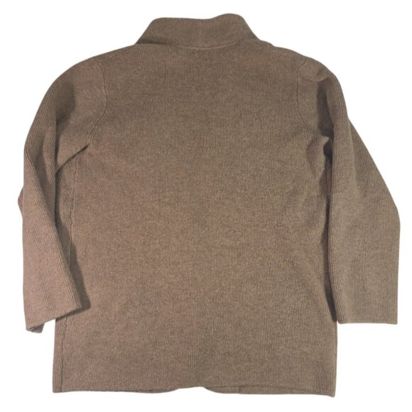 J Crew Wool Blend Cocoon Sweater Blazer Beige Cardigan Sz M Quiet Luxury Cozy - Picture 8 of 10